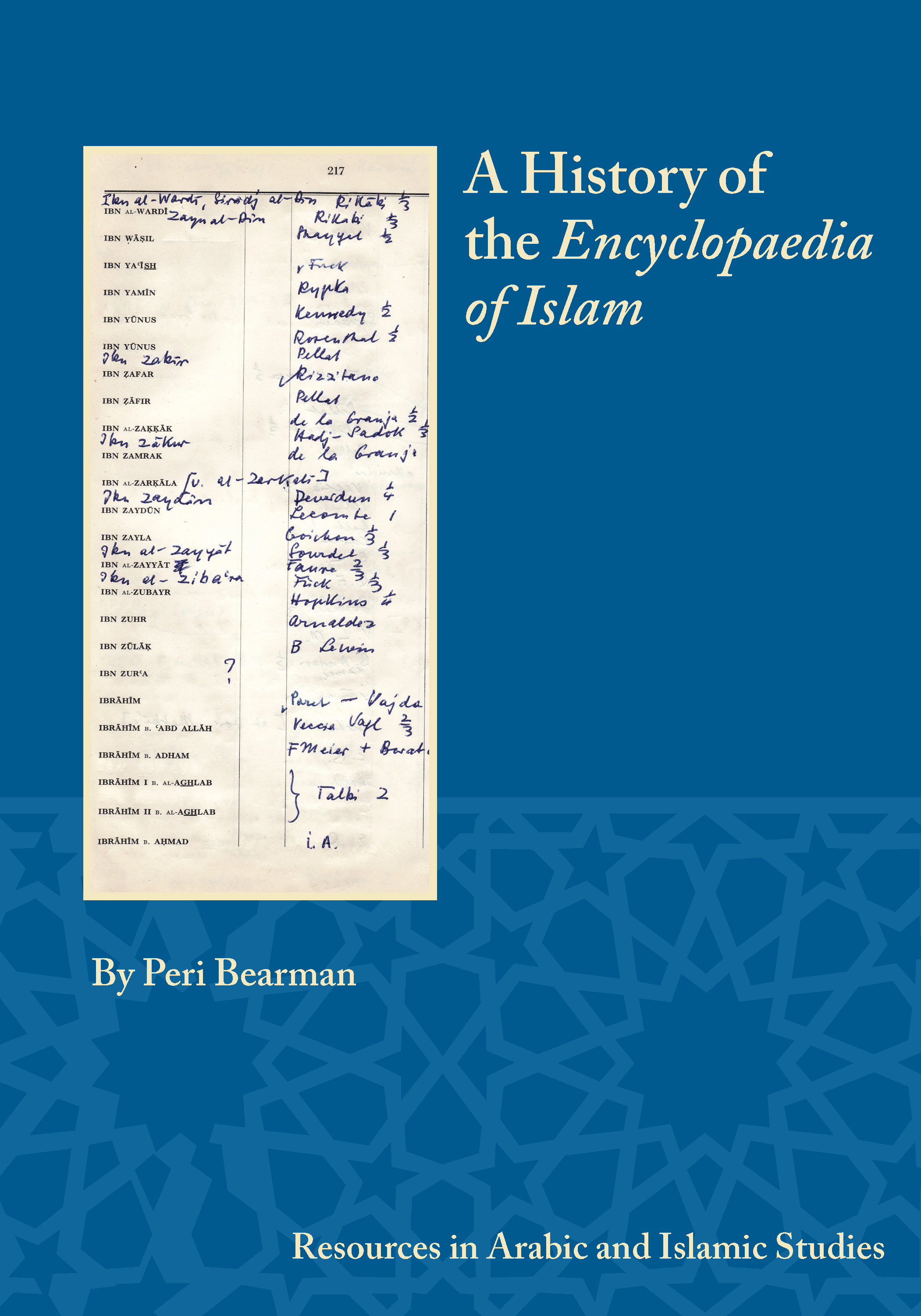 Cover for A History of the Encyclopaedia of Islam